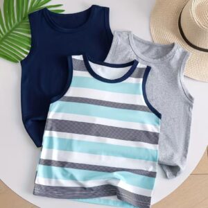 Young Boys’ 3-Piece Striped Casual Vest Set